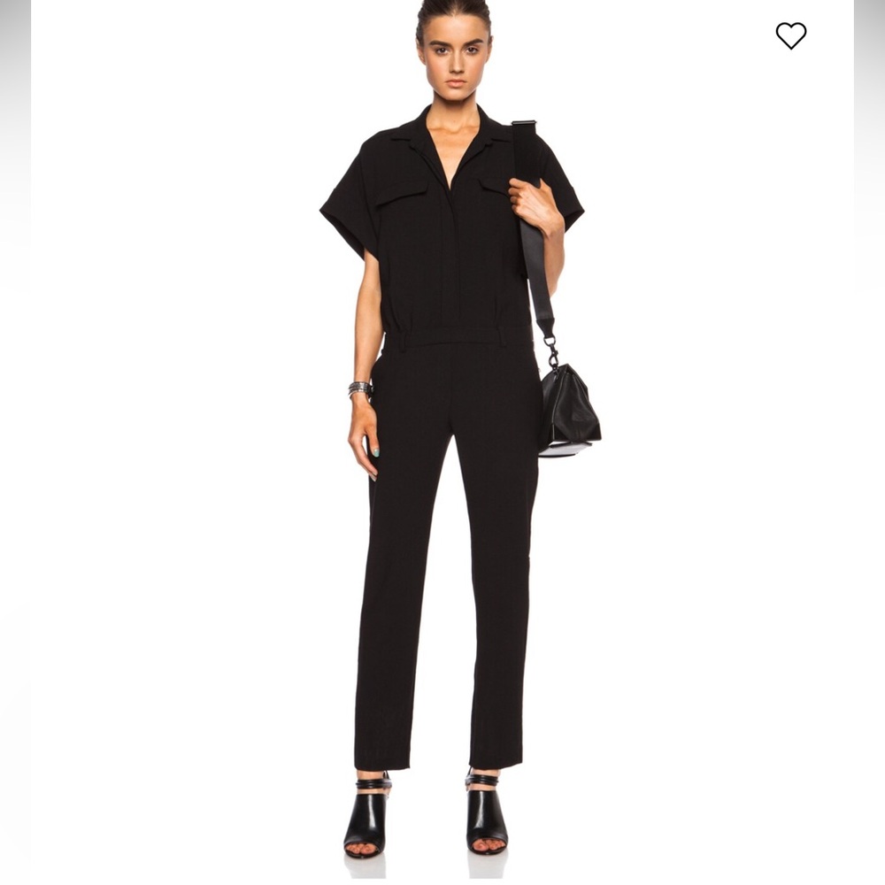 IRO Oz Acetate-Blend Black Jumpsuit Size 34, US 2